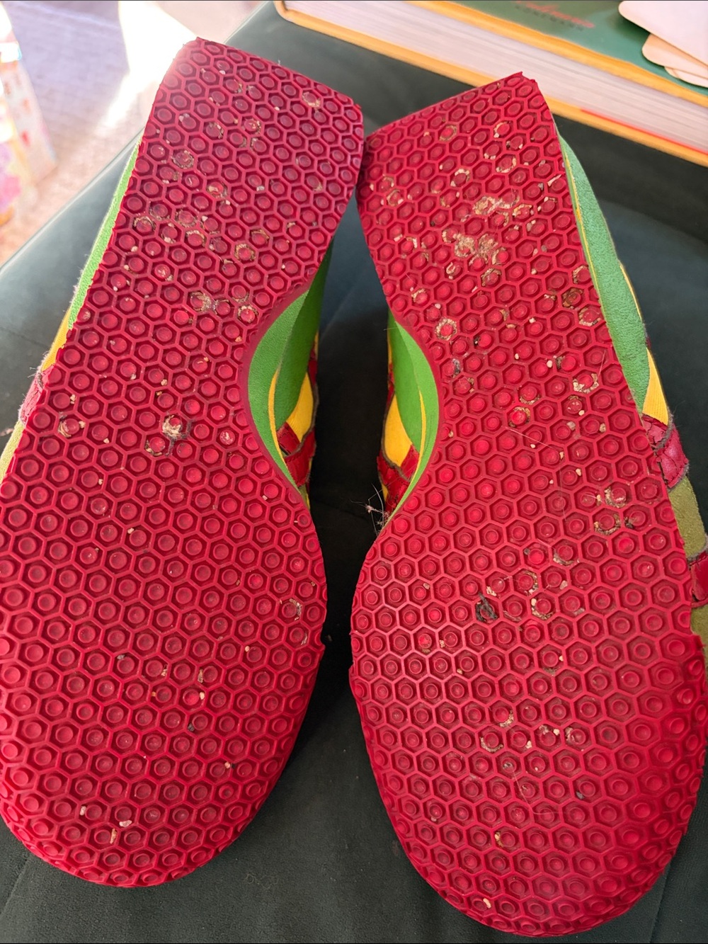 Onitsuka Tiger by Asics Yellow, Green & Red Retro Sneakers - Picture 5 of 6